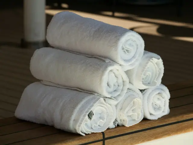Robes and towels included (example photo)